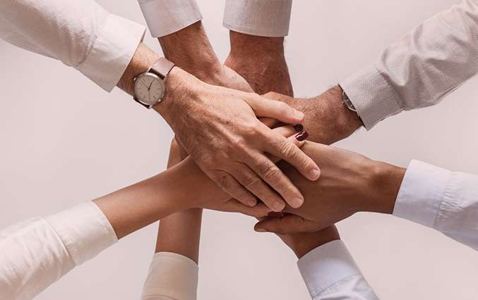 Hands together