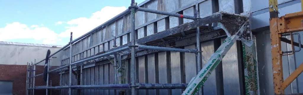 Scaffolding on a building