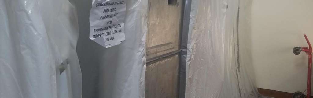 Sealed off construction area