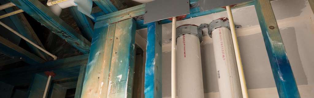 Utilities in wall